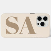 Étui Case-Mate à la mode blanc antique avec monogr (Verso (horizontal))