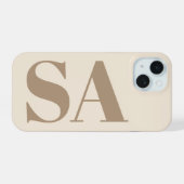 Étui Case-Mate à la mode blanc antique avec monogr (Verso Horizontal)