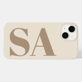 Étui Case-Mate blanc antique tendance avec monogra (Verso (horizontal))