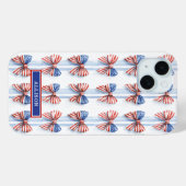 Étui Case-Mate iP avec monogramme et nœuds patriot (Verso (horizontal))