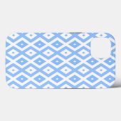 Étui Case-Mate iPhone à motif diamant bleu et blan (Verso (horizontal))