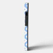 Étui Case-Mate iPhone à motif diamant bleu et blan (Verso / Gauche)