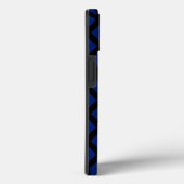 Étui Case-Mate iPhone à motif diamant bleu et noir (Verso / Droite)