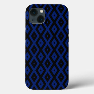 Étui Case-Mate iPhone à motif diamant bleu et noir