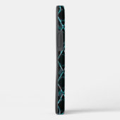 Étui Case-Mate iPhone à motif diamant texturé bleu (Verso / Droite)