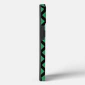 Étui Case-Mate iPhone à motif diamant vert et noir (Verso / Droite)