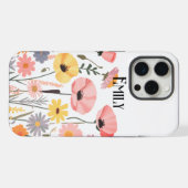 Étui Case-Mate iPhone fleurs roses mignonnes moder (Verso Horizontal)