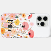 Étui Case-Mate iPhone fleurs roses mignonnes moder (Verso (horizontal))