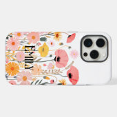 Étui Case-Mate iPhone fleurs roses mignonnes moder (Verso Horizontal)