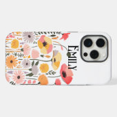 Étui Case-Mate iPhone fleurs roses mignonnes moder (Verso Horizontal)
