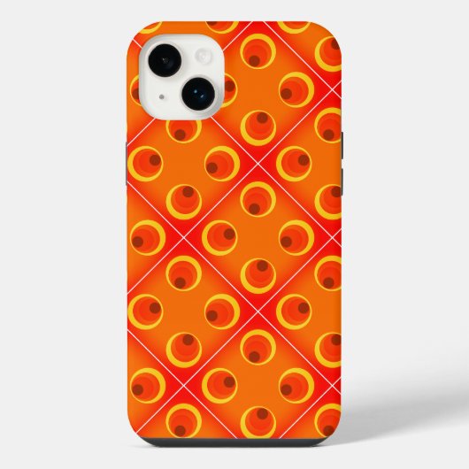 étui Case-Mate iPhone orange rétro 1970 (Verso)
