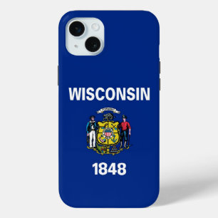 Étui Case-Mate pour iPhone 15 Plus, drapeau du Wis