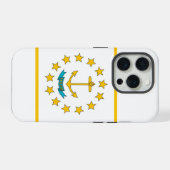 Étui Case-Mate pour iPhone 15 Pro, drapeau de Rhod (Verso Horizontal)