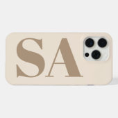 Étui Case-Mate tendance blanc antique avec monogra (Verso Horizontal)