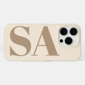 Étui Case-Mate tendance blanc antique avec monogra (Verso (horizontal))