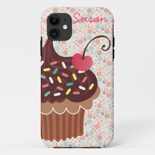 Étui Casemate pour iPhone 5 Cupcake Chocolat & Van (Dos)
