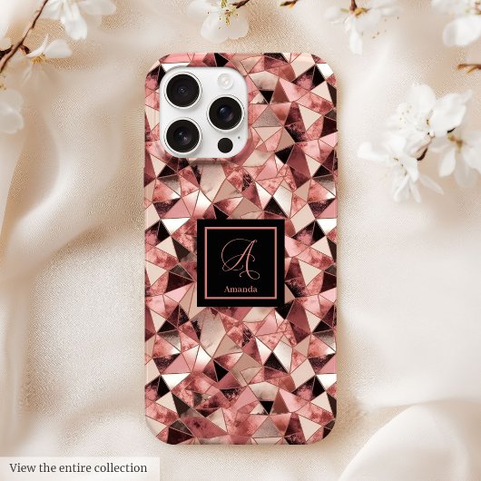 Étui chic Case-Mate pour iPhone 15 Rose Gold Tenda