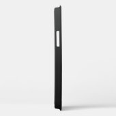 Étui chic moderne simple cœur noir girly monogramm (Verso / Droite)