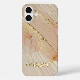 Étui chic monogrammé à encre d'alcool - Mate iPhon