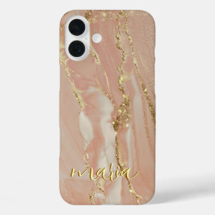 Étui chic monogrammé à encre d'alcool - Mate iPhon