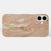 Étui chic monogrammé à encre d'alcool - Mate iPhon (Verso (horizontal))