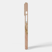 Étui chic monogrammé à encre d'alcool - Mate iPhon (Verso / Gauche)
