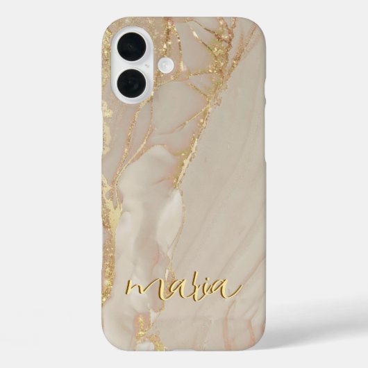 Étui chic monogrammé à encre d'alcool - Mate iPhon (Verso)