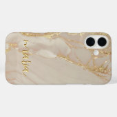 Étui chic monogrammé à encre d'alcool - Mate iPhon (Verso (horizontal))