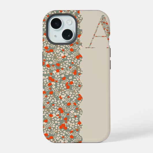 Étui Classy Pretty MONOGRAM A BEIGE FLORAL Case-Ma (Verso)