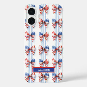 Étui Coque iP Monogrammé à Nœuds Patriotiques sur