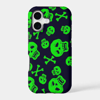 Étui crânes noirs et verts pour iPhone 5