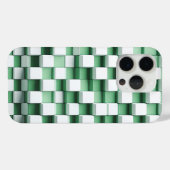 Étui cube géométrique 3D moderne - Vert menthe et  (Verso (horizontal))