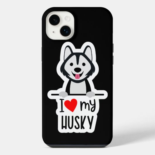 Étui Cute Love Husky Case-Mate pour iPhone (Verso)
