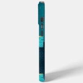 Étui de conception en or cool turquoise scintillan (Verso / Gauche)