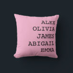 Étui de coussin personnalisé au nom de famille<br><div class="desc">Housse de coussin personnalisée au nom de famille – un cadeau personnalisé et cosy pour Maman, Mamie ou toute personne spéciale. Parfait pour la décoration de la maison et les moments sincères ! Ajoutez de la chaleur et de la personnalité à votre maison avec mes études de coussin personnalisées au...</div>