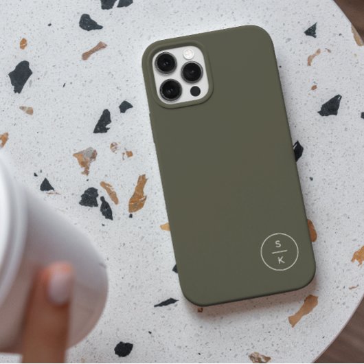 Étui de nom de monogramme moderne simple Case-Mate