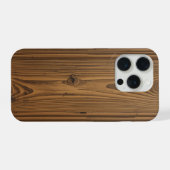 Étui de smartphone avec texture en bois (Verso Horizontal)