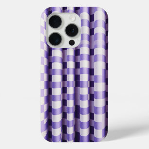 Étui de téléphone 3D vague moderne violet et blanc