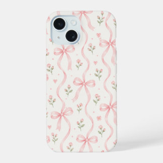 Étui de téléphone à arc avec petite petite fleur