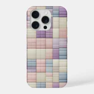Étui de téléphone à bloc géométrique pastel doux -