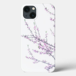 Étui de téléphone à branches et fleurs roses print