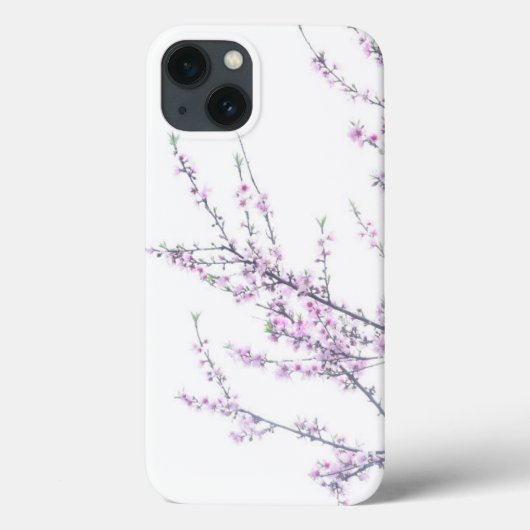 Étui de téléphone à branches et fleurs roses print (Verso)