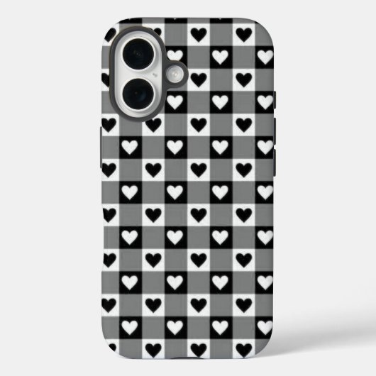 Étui de téléphone à carreaux gingham esthétique av (Verso)