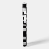 Étui de téléphone à carreaux noir et blanc 3D mode (Verso / Gauche)