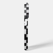 Étui de téléphone à carreaux noir et blanc 3D mode (Verso / Droite)