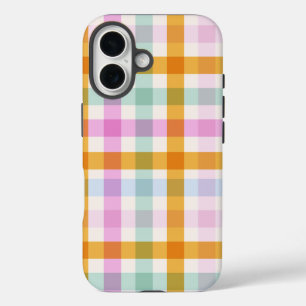 Étui de téléphone à carreaux pastel