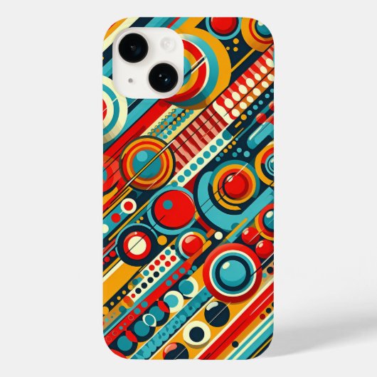 Étui de téléphone à cercles géométriques cinétique (Verso)