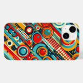 Étui de téléphone à cercles géométriques cinétique (Verso (horizontal))
