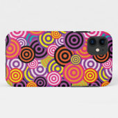 étui de téléphone à cercles psychédéliques colorés (Dos (Horizontal))