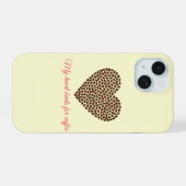 Étui de téléphone à coeur de café mignon (Verso Horizontal)